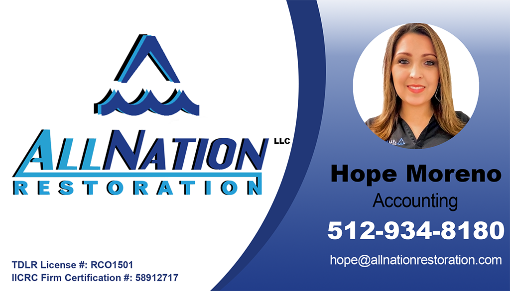 Hope Moreno Electronic Business Card All Nation Restoration, LLC.