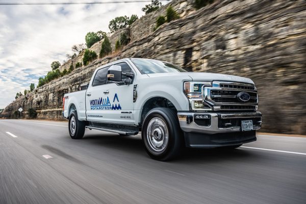 all nation restoration truck rushing to help