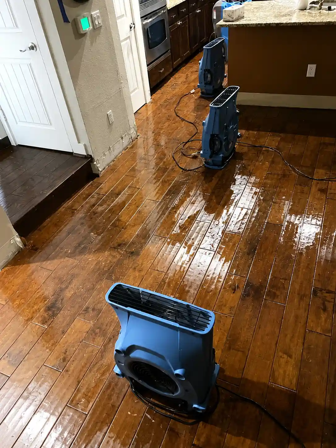 water damaged floor